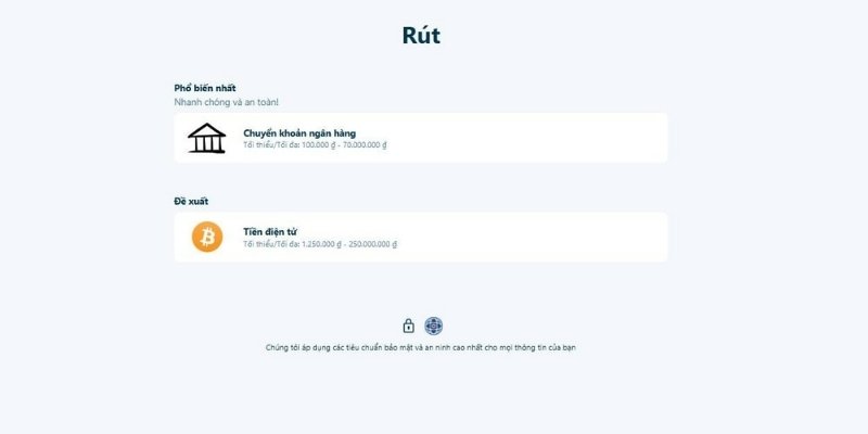 Các bước hướng dẫn rút tiền chi tiết tại trang chủ