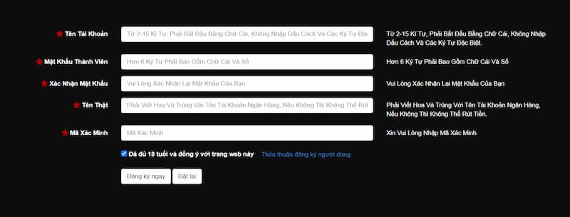 Đăng ký tài khoản