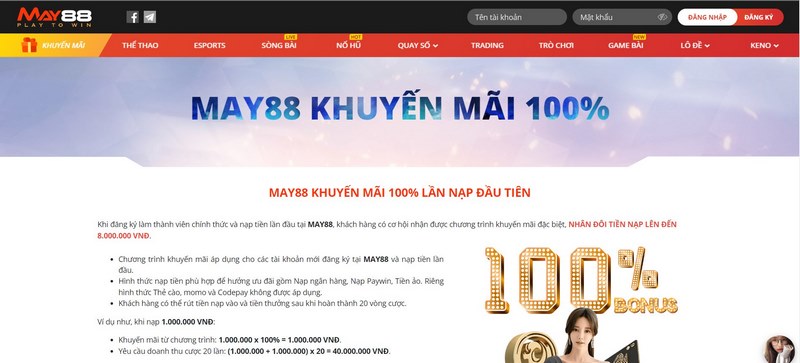 Nạp tiền lần đầu được nhận ngay 100% giá trị, cực kỳ hời