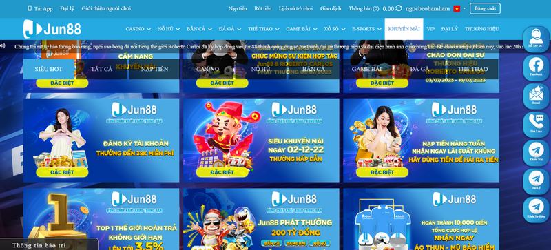 Khuyến mãi Jun88 cung cấp nhiều quà tặng có giá trị
