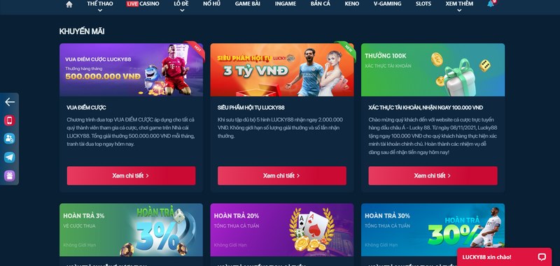 Ngập tràn các khuyến mãi đang được nhà cái cung cấp thường xuyên 