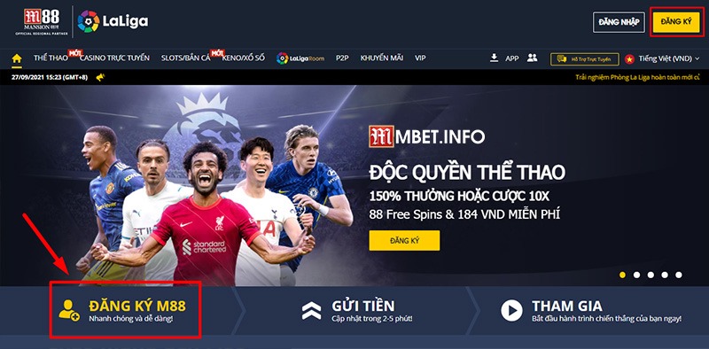 Đăng ký tài khoản tại nhà cái M88 hội viên sẽ không bị tính phí