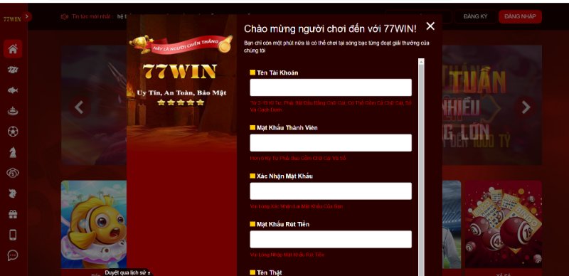 Thao tác tạo tài khoản cực đơn giản và dễ dàng